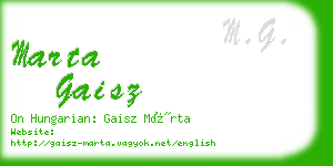 marta gaisz business card